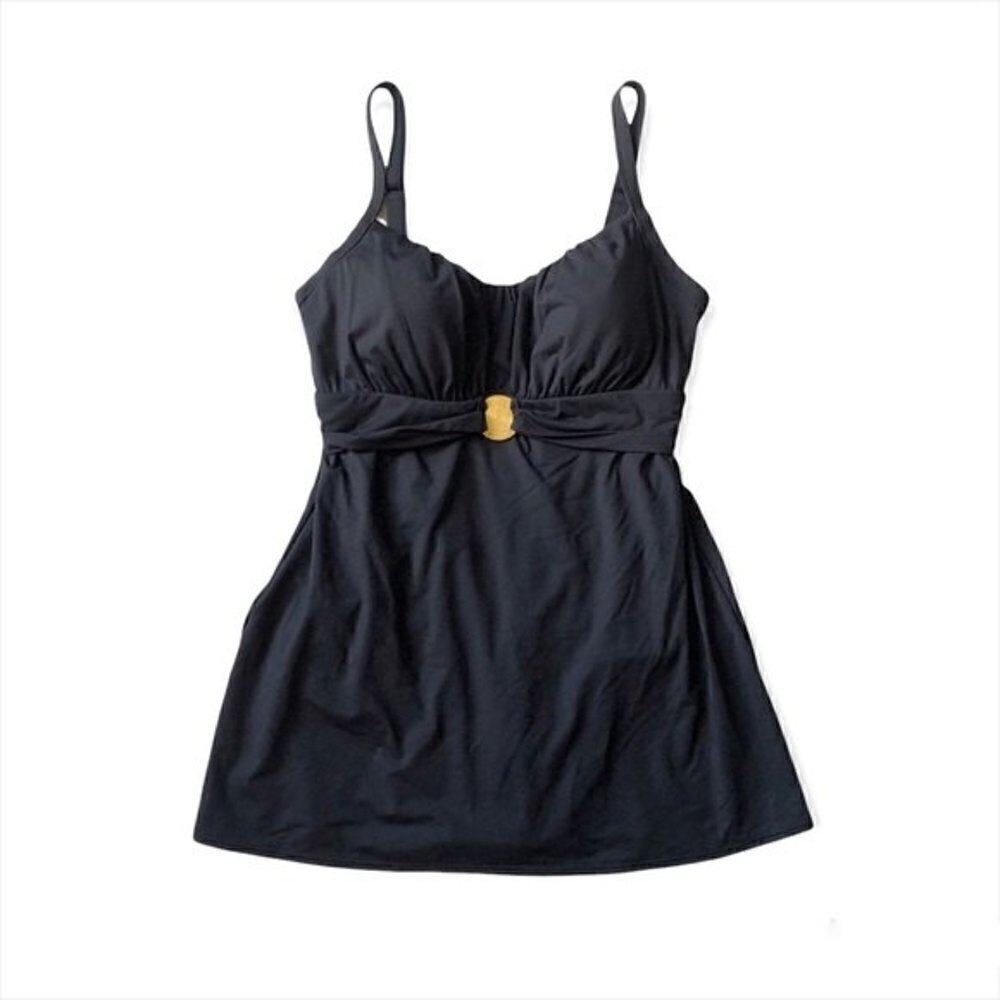 Coco Reef Black Tankini One Piece Swimsuit Swimdress 32D - Picture 4 of 13